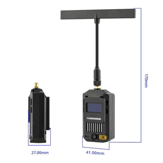 Original RadioMaster Nano ExpressLRS 915MHz RF Module Ultra-Low Power High Contrast OLED Display TCXO RC for Long Accessor